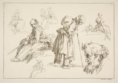 Feuille de croquis, 1753 - François Boucher