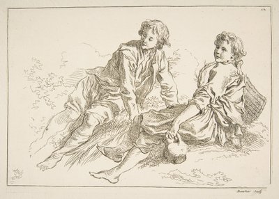 Feuille de croquis, 1753 - François Boucher