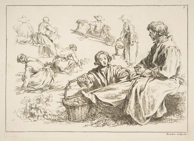 Feuille de Croquis, 1753 - François Boucher