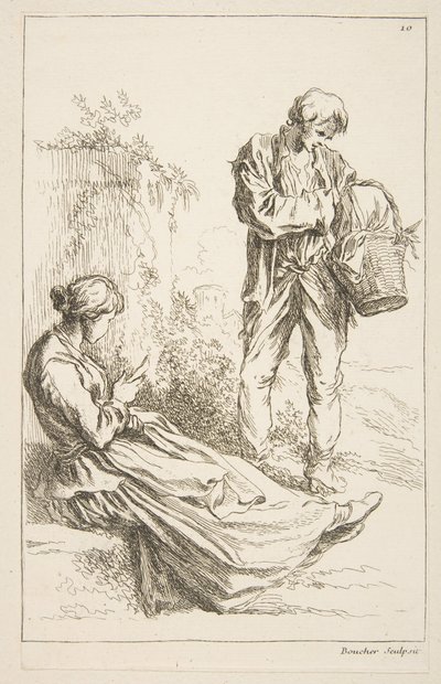 Feuille de croquis, 1753 - François Boucher