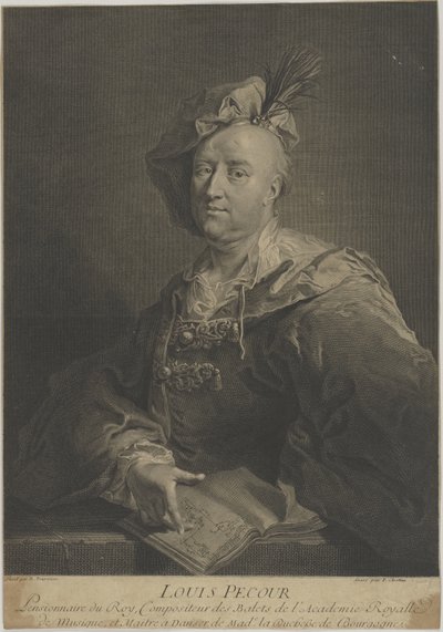 Portrait du danseur et chorégraphe Louis Pécour 1653-1729, ca 1720 - François Chereau