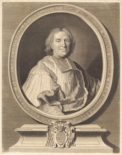 Cardinal Fleury - François Chereau I after Hyacinthe Rigaud