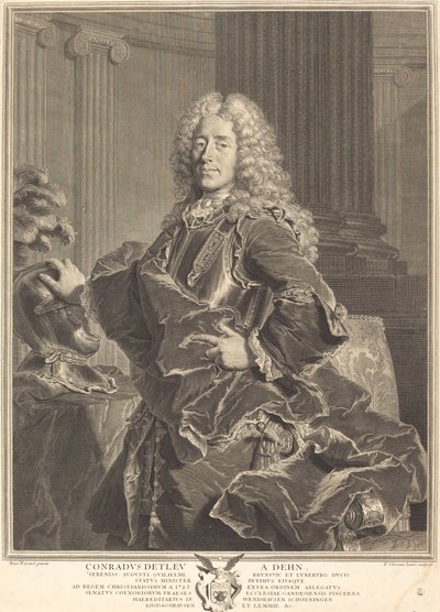 Conradus Detleu von Dehn - François Chereau I after Hyacinthe Rigaud