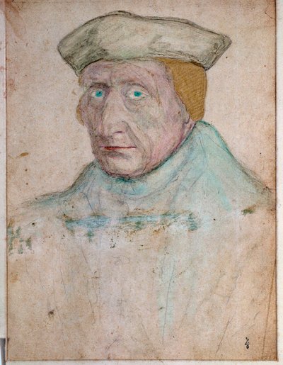 Portrait de Guillaume Budé (Budée) (Budaeus) (1467-1540), Maître de la Librairie Royale de François Ier à Fontainebleau Dessin de François Clouet (1475/1485-1540). 1535. Musée Condé, Chantilly - François Clouet