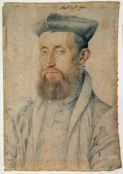 Portrait de Mellin de Saint-Gelais, poète français - François Clouet