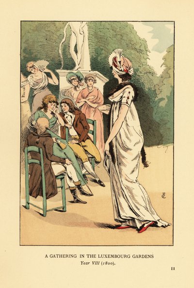 Une réunion dans les Jardins du Luxembourg, An VIII - François Courboin