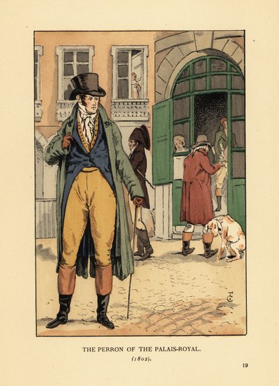 Gentleman à la mode devant l