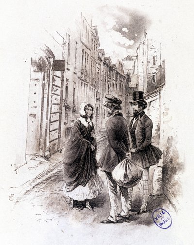 Illustration de « Profil de grisette » appartenant au Recueil « Mimi de Pinson » d