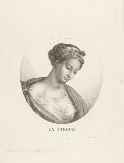 Buste de Marie en ovale - François Deleu