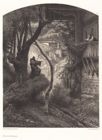 Vallée de Lauterbrunnen - François Edouard Bertin