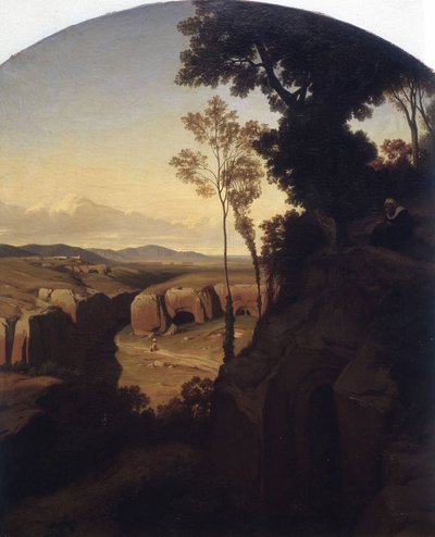 Vue des carrières de Cervara près de Rome - François Edouard Bertin