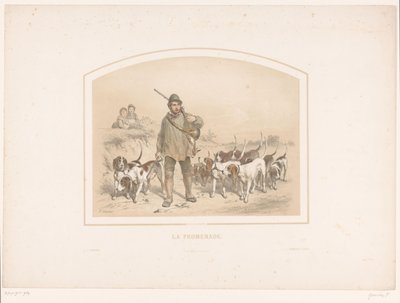 Chasseur avec dix chiens de chasse - François Grenier