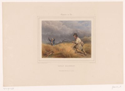 Deux braconniers chassant un lièvre - François Grenier