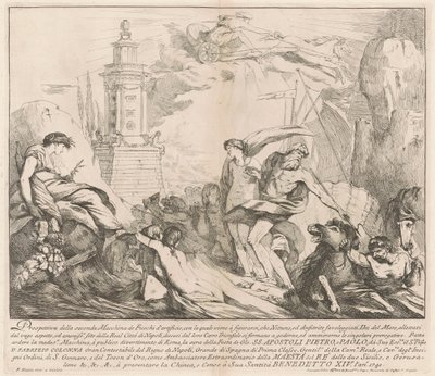 La seconde machine pour la Chinea de 1741 : Neptune et Amphitrite - François Hutin