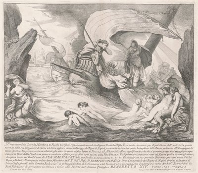 La Seconda Macchina pour la Chinea de 1742 : Ulysse et les sirènes - François Hutin