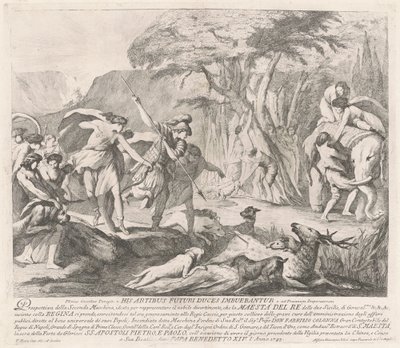 La seconde machine pour la Chinea de 1743 : La chasse royale - François Hutin