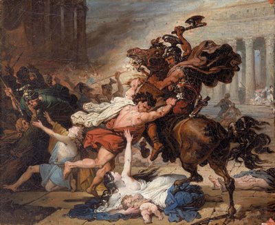 Destruction de Jérusalem par les Romains, étude, 1824 - François Joseph Heim