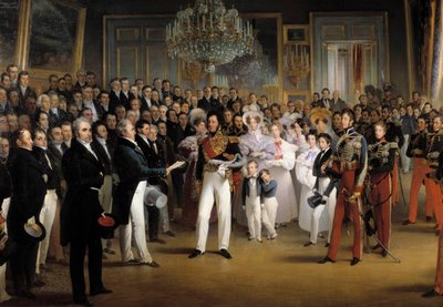 Révolution de 1830 : La Chambre des députés présente au duc d