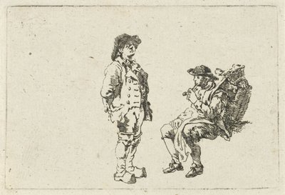 Paysans et homme fumant la pipe - François Joseph Pfeiffer (II)