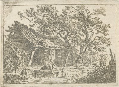 Paysage avec une grange - François Joseph Pfeiffer (II)
