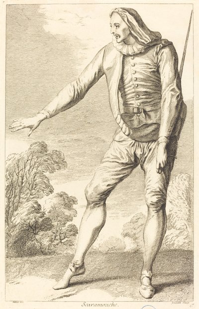 Scaramouche - François Joullain after Claude Gillot