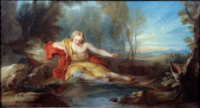 Narcisse contemplant son reflet - François Lemoyne