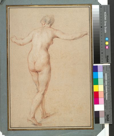 Femme nue debout vue de dos, c.1722 - François Lemoyne