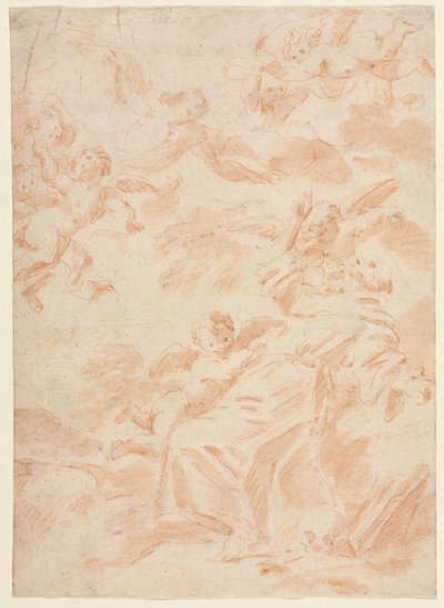 La Stigmatisation de Saint François, premier tiers des années 1700 - François Lemoyne