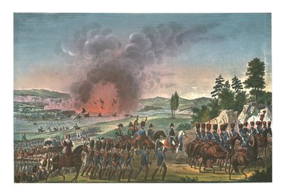 Retraite des Français après la bataille de Leipzig, 19 octobre 1813, vers 1850 - François Pigeot