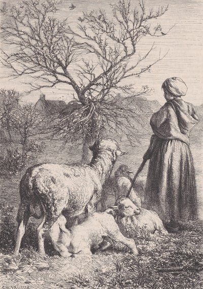 Une Bergère, vers 1852 - François Rouget