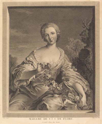 Mme. XXX en Flore - François Voyez after Jean Marc Nattier