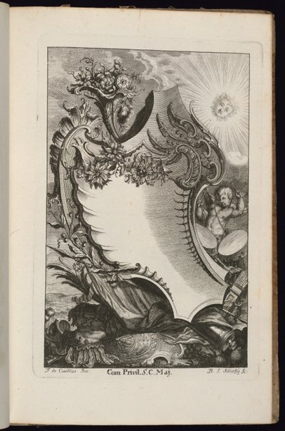 Cartouche avec corne d