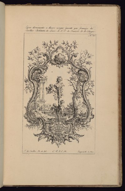 Cartouche avec buste féminin, Livre d