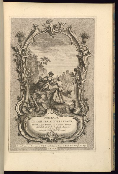 Conception pour cartouche avec grands et petits compartiments - François de Cuvilliés the Elder