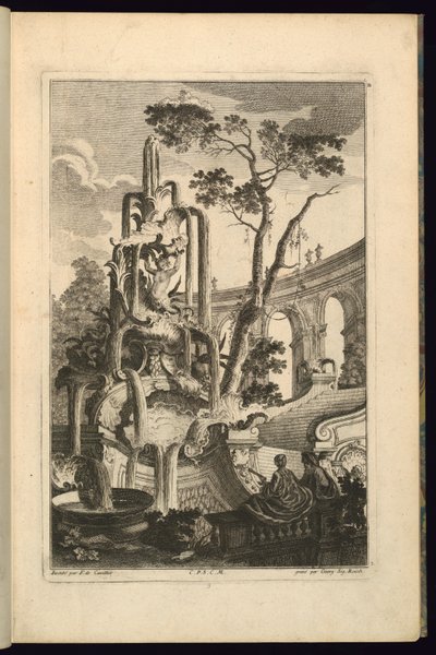 Conception pour une fontaine avec un couple - François de Cuvilliés the Elder