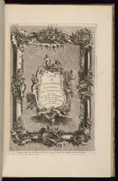 Conception pour un cadre et un cartouche - François de Cuvilliés the Elder