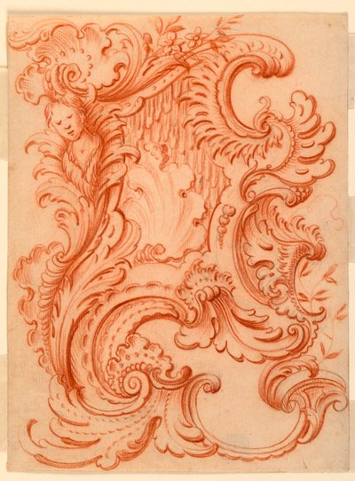 Dessin pour un Écusson Rocaille - François de Cuvilliés the Elder