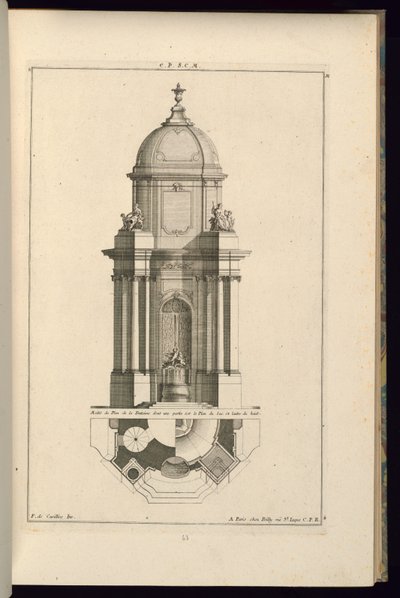 Élévation et plan pour une fontaine publique - François de Cuvilliés the Elder