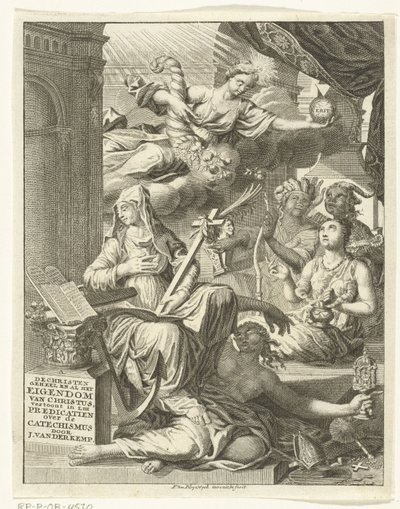 Allégorie avec des personnifications féminines de la vérité, des vertus et des vices - François van Bleyswijck
