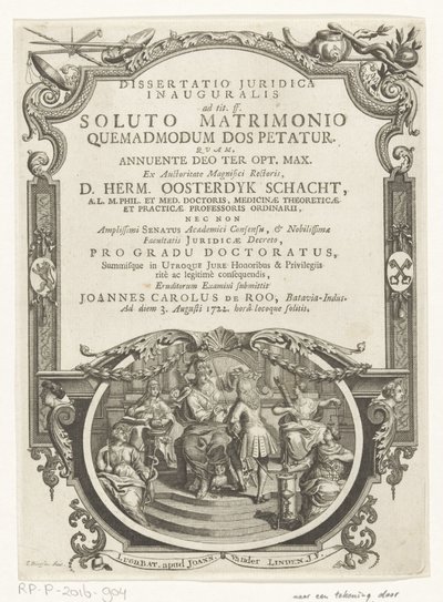 Minerve couronne un écrivain - François van Bleyswijck