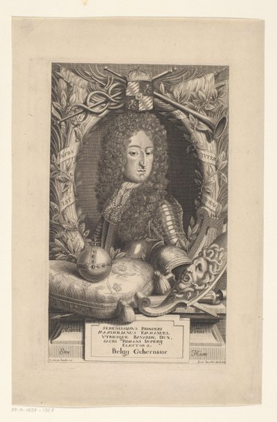 Portrait de Maximilien-Emmanuel, électeur de Bavière - Frans Bouche