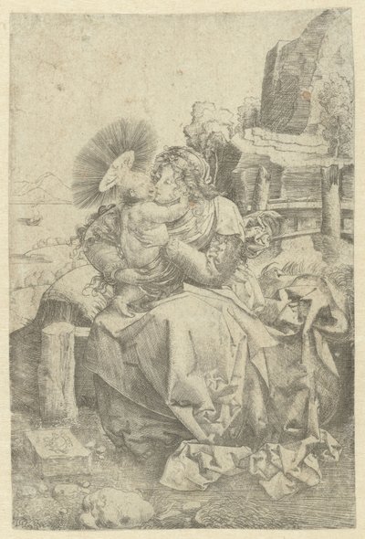 Madone avec enfant dans un paysage - Frans Crabbe van Espleghem