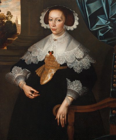 Portrait de Florence-Marguerite de Renesse-Warfusée, comtesse de Grimbergen, 1641 - Frans Denys