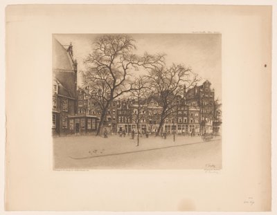 Vue du Noordermarkt à Amsterdam - Frans Everbag (signed by artist)