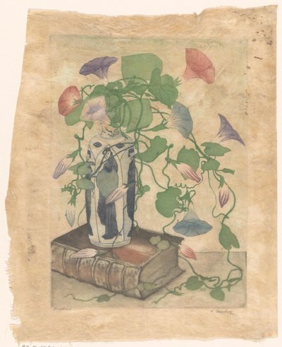 Liseron dans un vase en terre cuite - Frans Everbag (signed by artist)