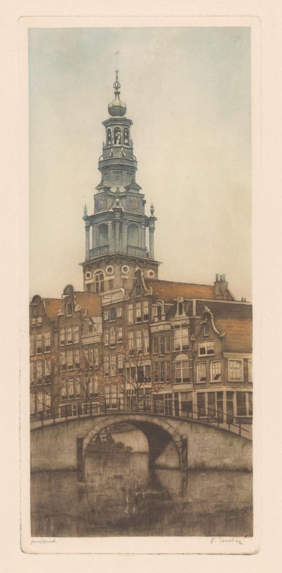 Zuiderkerk à Amsterdam - Frans Everbag (signed by artist)