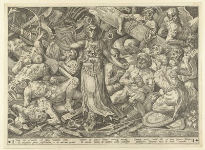 Victoire entourée de prisonniers et de trophées - Frans Floris (I)