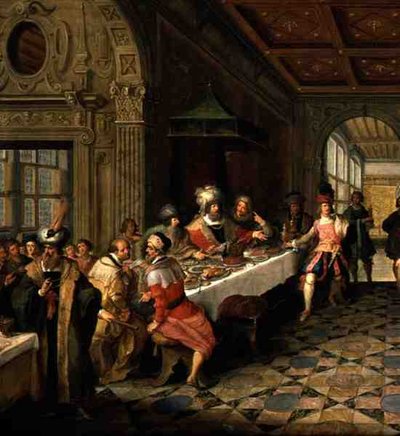 Détail du Festin de Salomé présentant la Tête de Saint Jean-Baptiste au Roi Hérode - Frans Francken