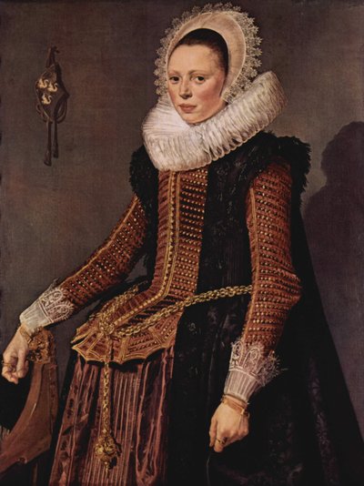 Dutch : Portrait de femme Portrait de femme debout - Frans Hals