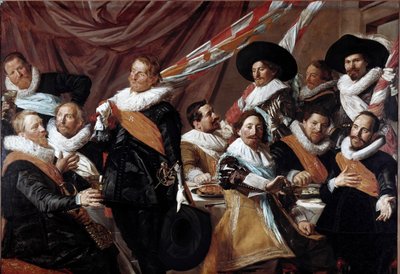 Le Banquet des Officiers du Corps des Archers de Saint-Georges de Haarlem. Peinture de Franz Hals (1627) - Frans Hals